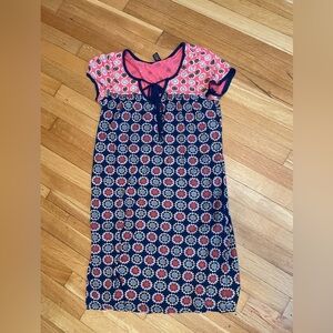 Lucky Brand Pink and Blue Floral Knee Length Dress